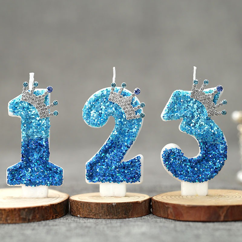 Creative Peacock Blue Crown Di - Candle Supplies In ulasan dan harga