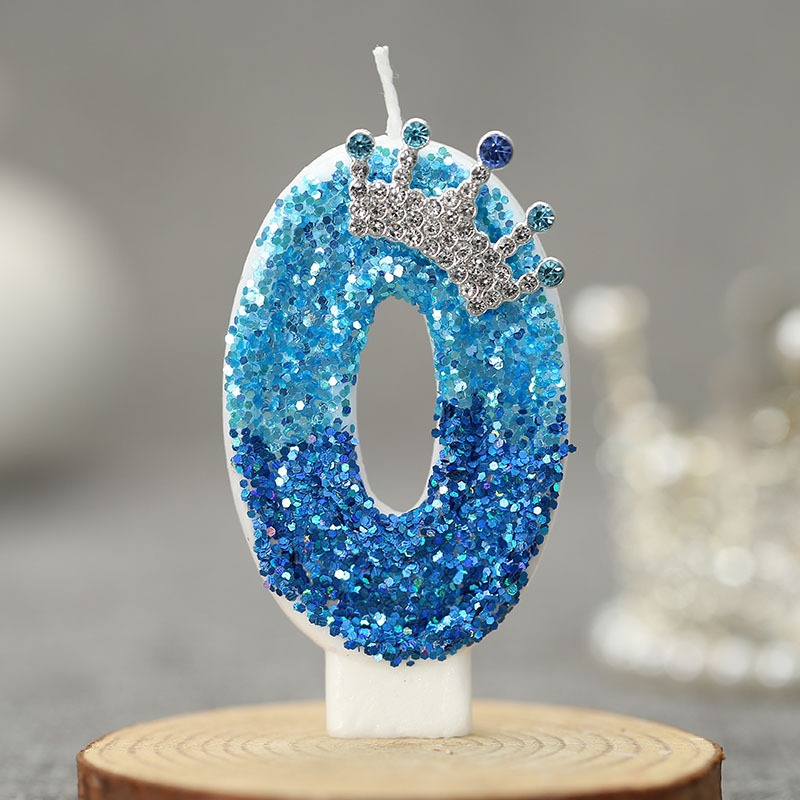 Creative Peacock Blue Crown Di - Candle Supplies In ulasan dan harga