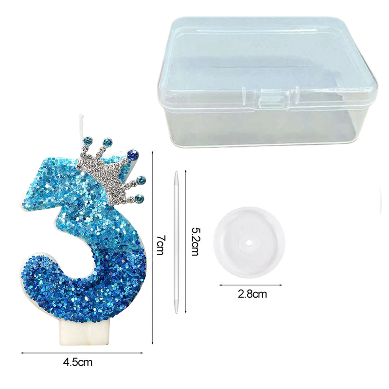 Creative Peacock Blue Crown Di - Candle Supplies In ulasan dan harga