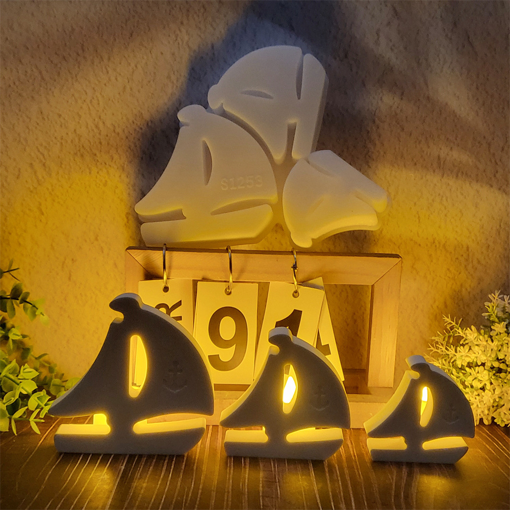 3D Sailboat Night Light Silico - Candle Zero ulasan dan harga