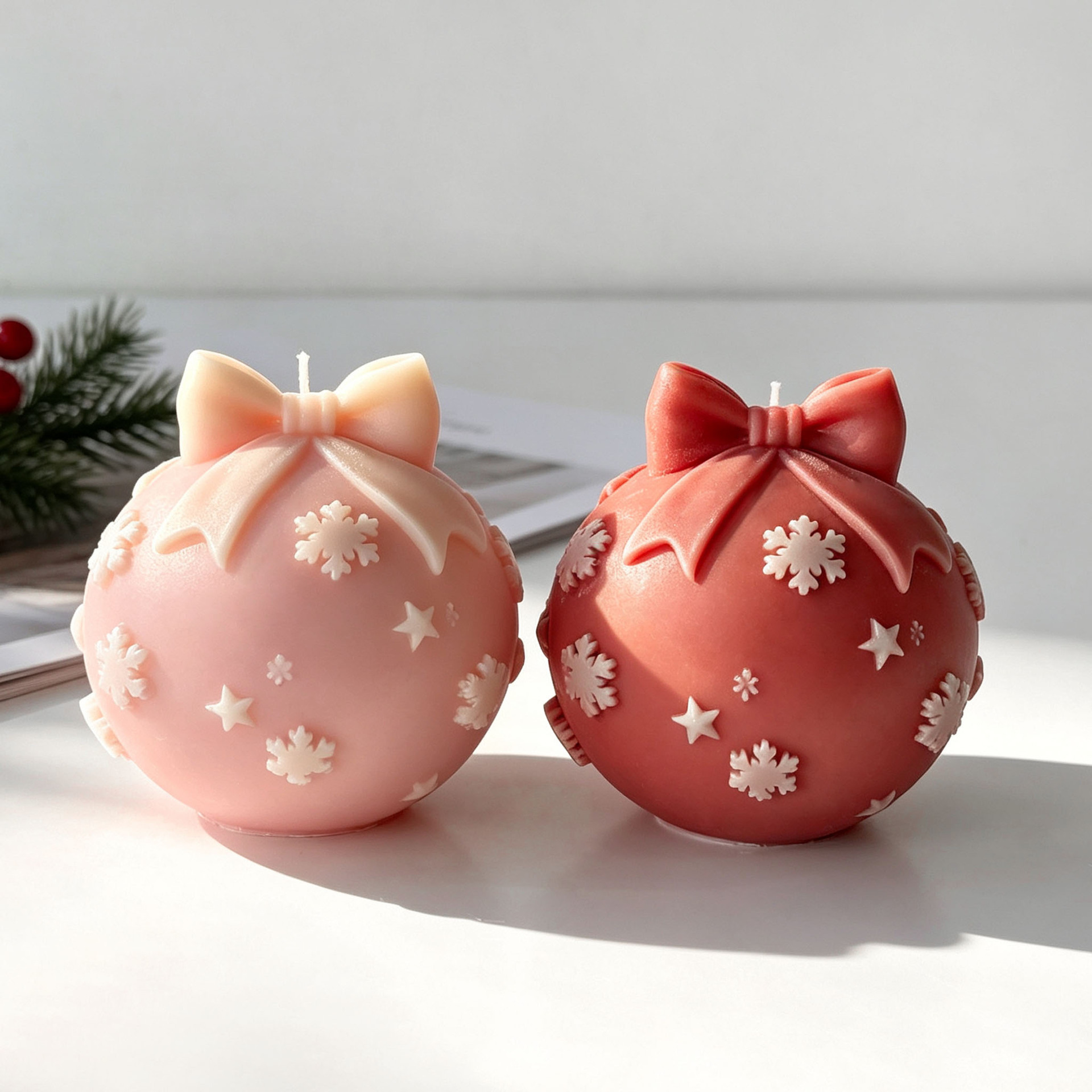DIY Bow Tie Christmas Ball Sil - Candle Supplies Store ulasan dan harga