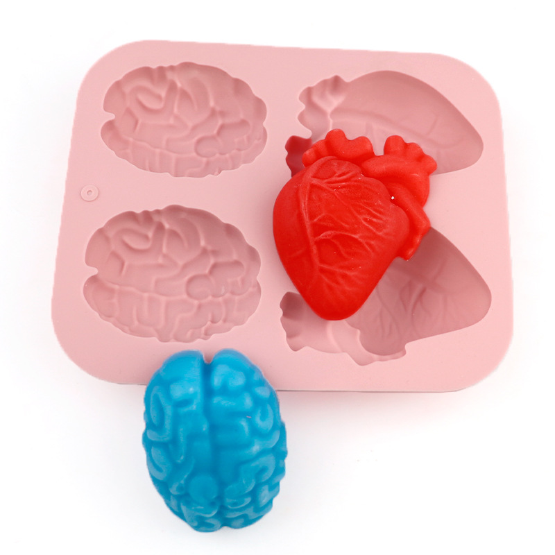 Human Brain And Heart Silicone - Candle Supplies Store ulasan dan harga
