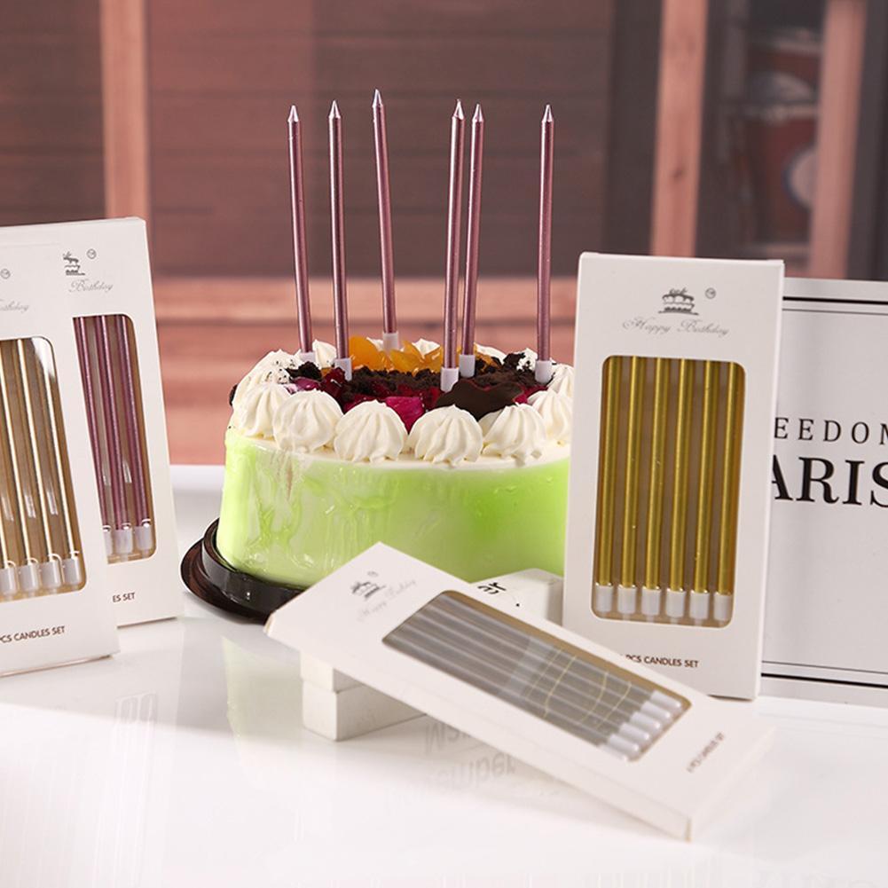 6/18pcs Metal Gold Silver Birt - Candle Supplies In ulasan dan harga