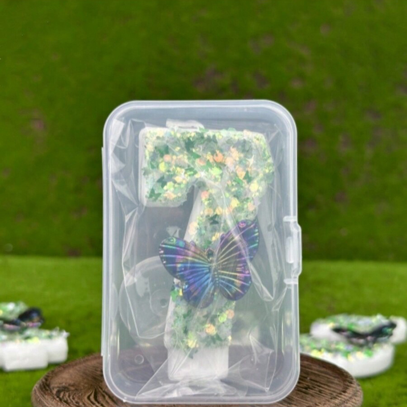 1Pc Green Sequins Number 0-9 B - Candle Supplies In ulasan dan harga