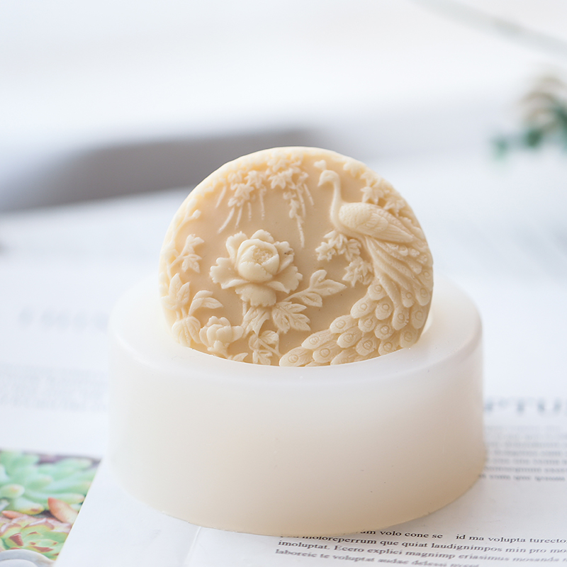 Peacock Flower Pattern Silicon - Candle Supplies Store ulasan dan harga