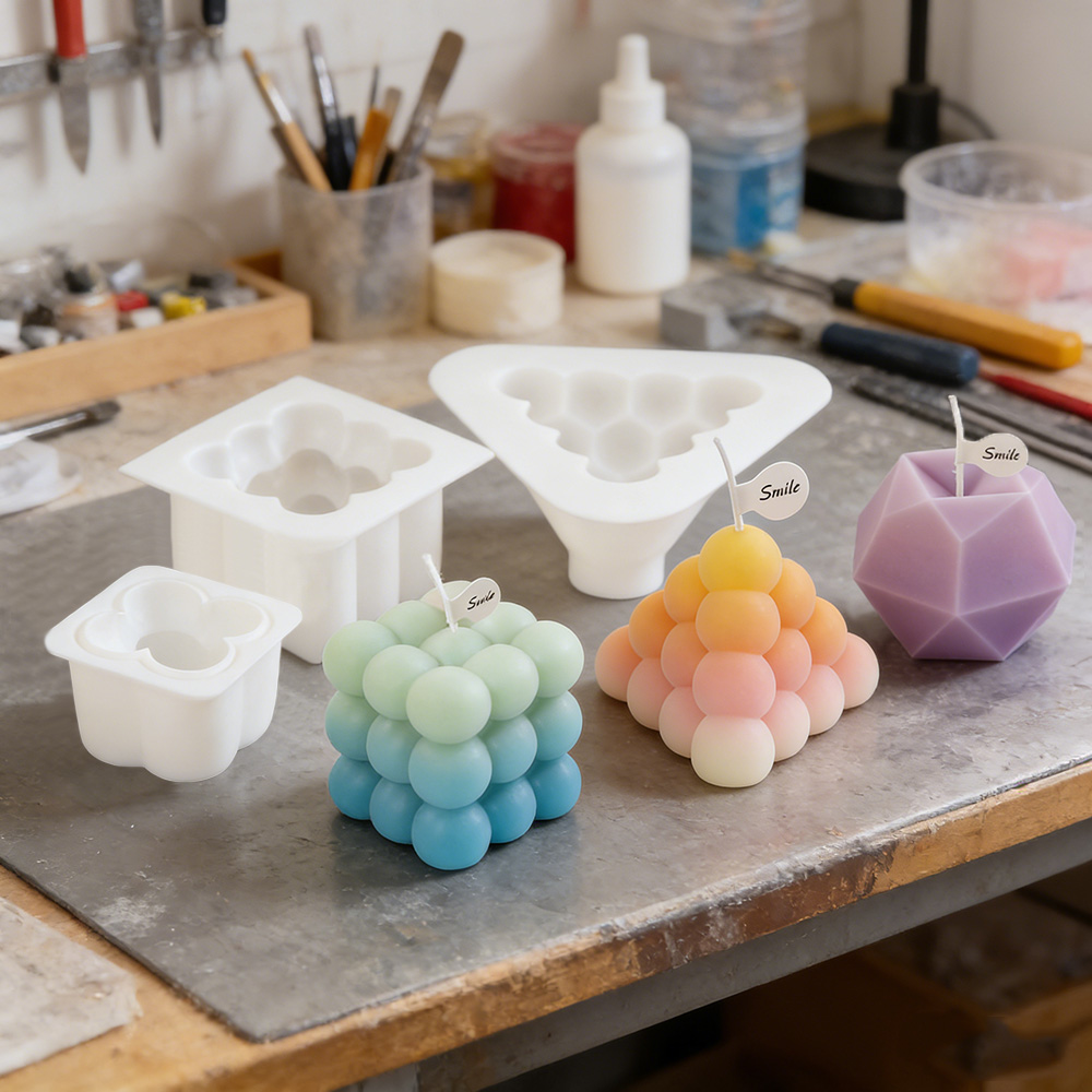 3D Bubble Cube Silicone Candle - Candle Supplies Kit ulasan dan harga