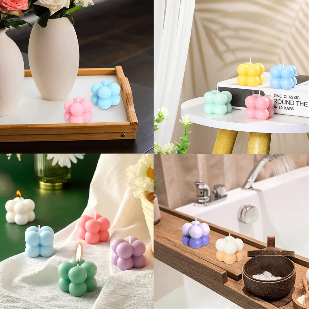 3D Bubble Cube Silicone Candle - Candle Supplies Kit ulasan dan harga